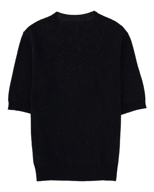 Fabiana Filippi Blue Linen Blend T-Shirt