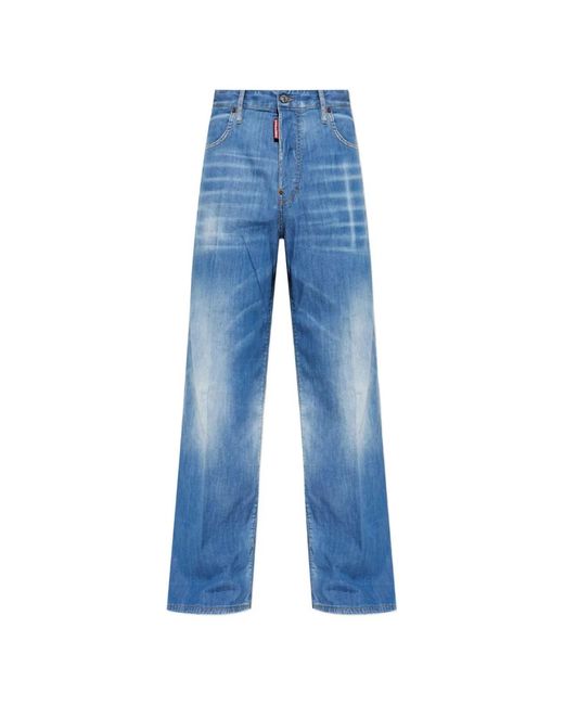 DSquared² Blue Cotton Trousers for men