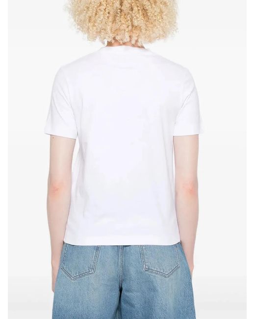 Jacquemus White Embroidered Logo Short Sleeve T Shirt