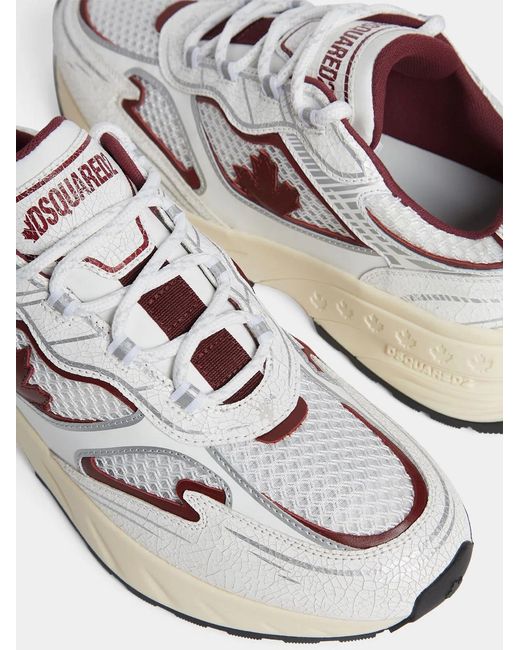 DSquared² White Leather Sneakers