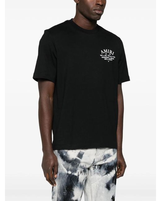 Amiri Black Logo Print T-Shirt for men