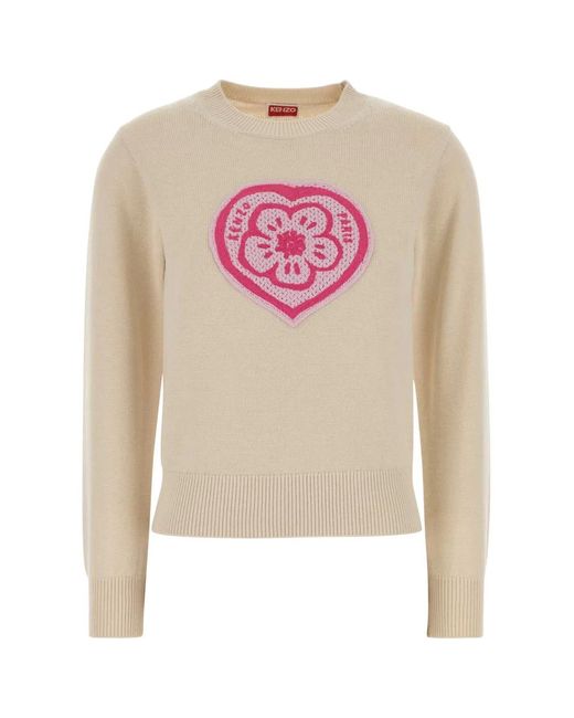 KENZO Pink Boke Heart Jumper