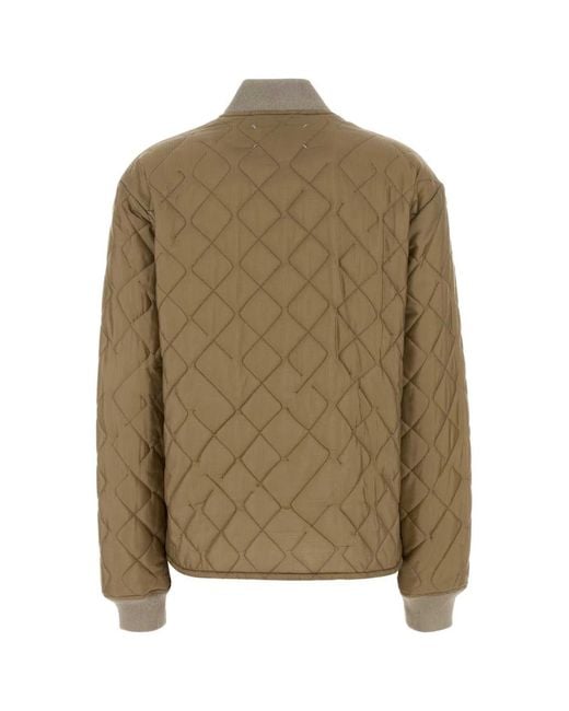 Maison Margiela Green Nylon Bomber Jacket