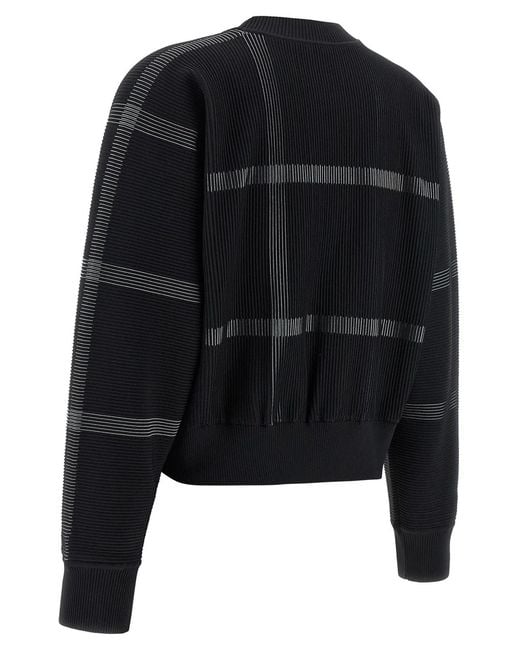 Pleats Please Issey Miyake Black 'Crossing Knit' Sweater