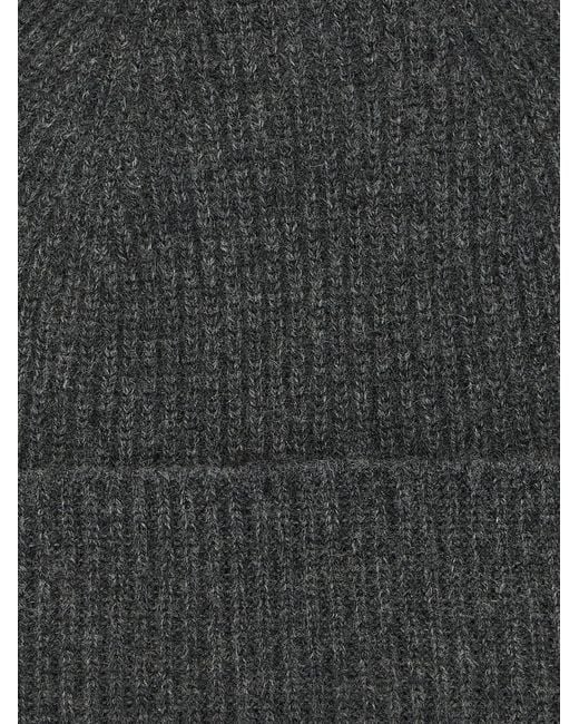 Ballantyne Black Cashmere Beanie for men