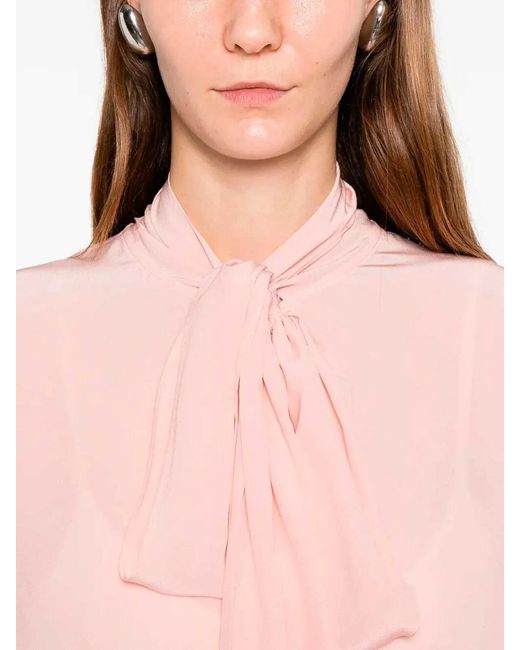 Gucci Pink Crepe De Chine Bio Silk Shirt