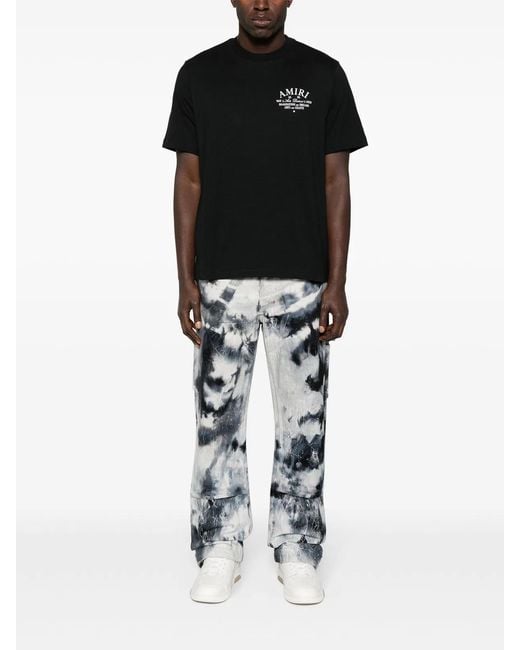 Amiri Black Logo Print T-Shirt for men