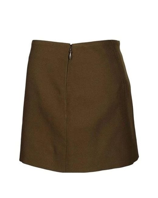 Khaite Brown Jett Miniskirt