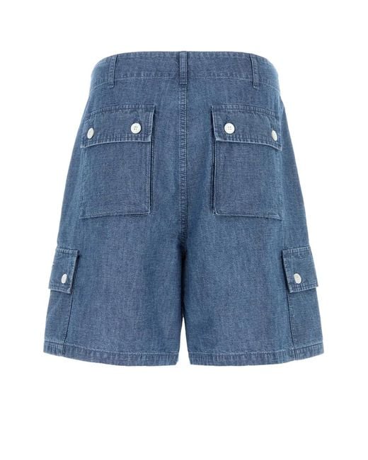 Givenchy Blue Denim Bermuda Shorts for men