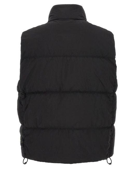 Stone Island Black Quilted Padded Vest for men