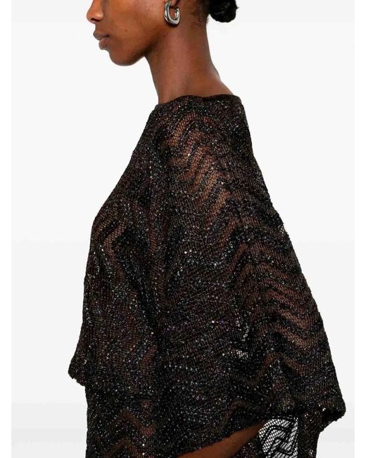 Missoni Black Dark Viscose Polyester Top