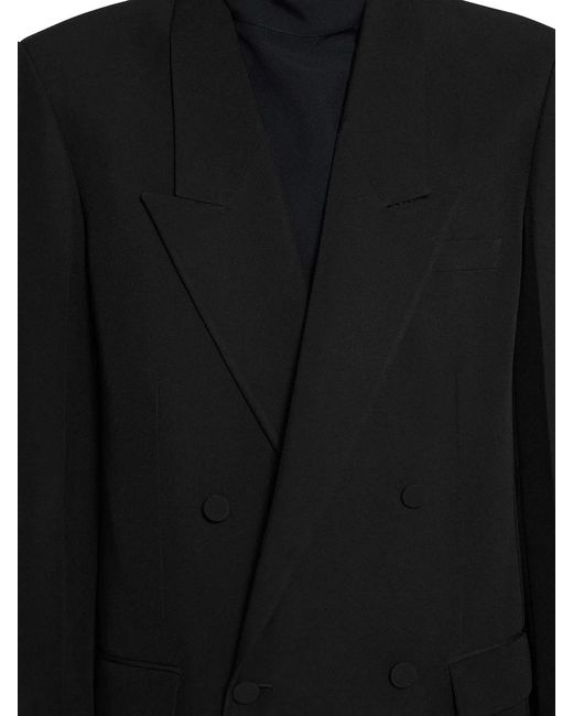 Gucci Black Double-Breasted Peak-Lapels Blazer for men