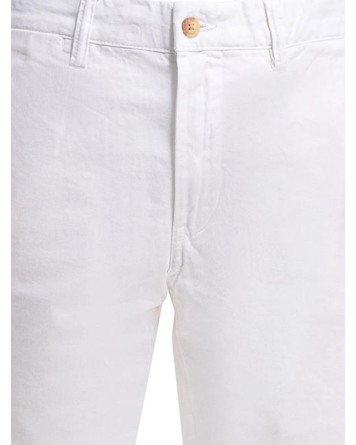 Polo Ralph Lauren White Classic Bermuda Trousers for men