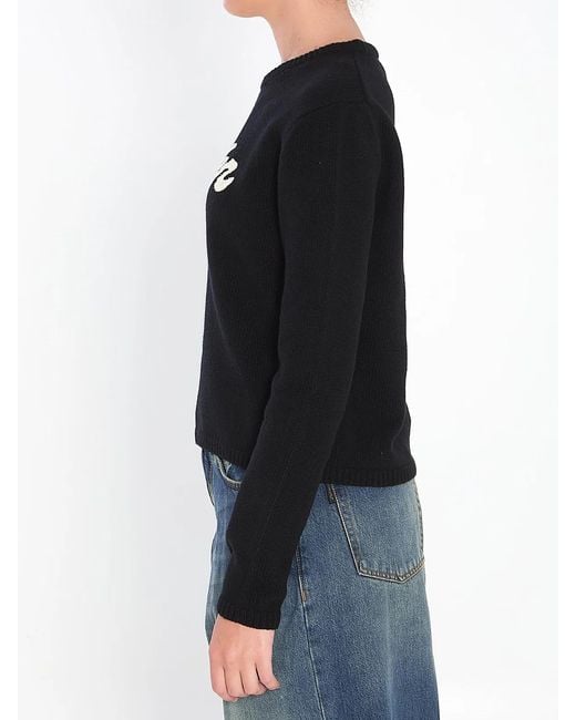 Moncler Black Virgin Wool And Cashmere Pullover