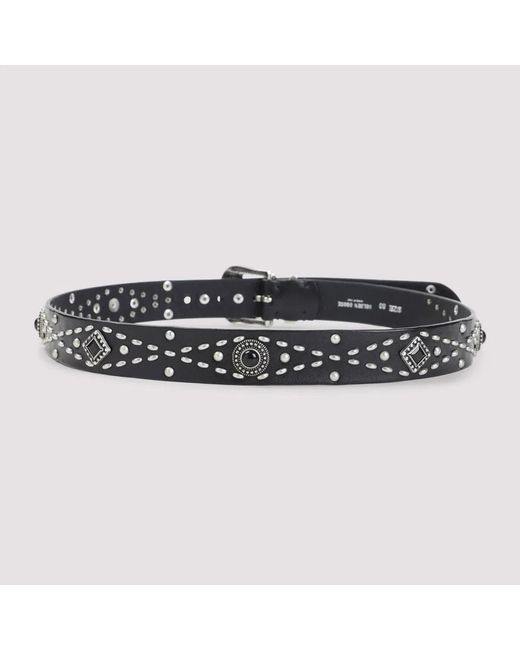 Golden Goose Deluxe Brand Black Cow Leather Studded Belt
