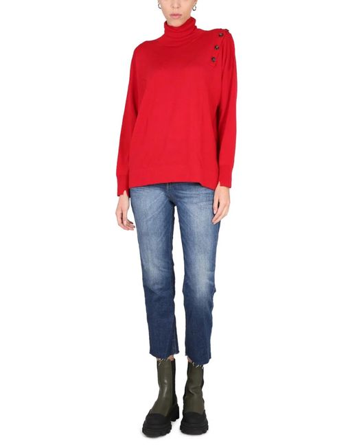 Stefano Mortari Red Turtleneck Shirt