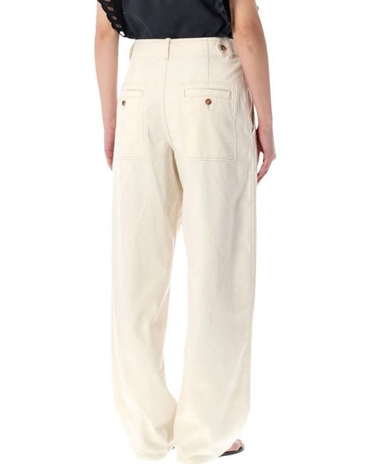Isabel Marant Blue Ireme Workwear Denim Trousers