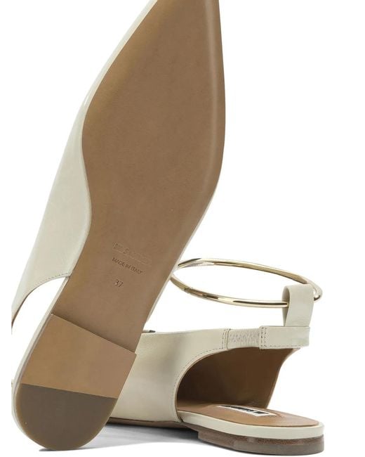 Jil Sander White Ballet Slingbacks