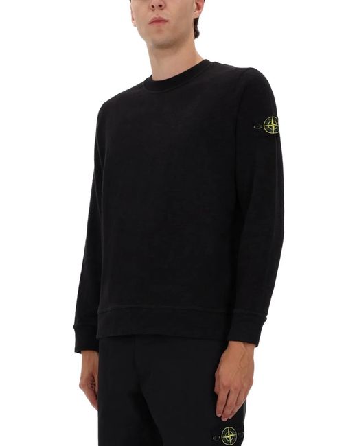 Stone Island Black Cotton Sweatshirt for men