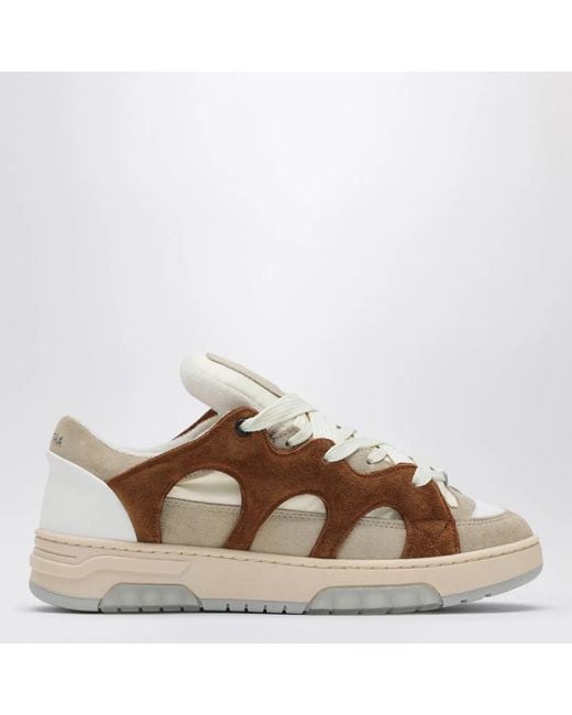 Santha Brown Cream/ Mesh And Suede Model 1 Sneakers for men