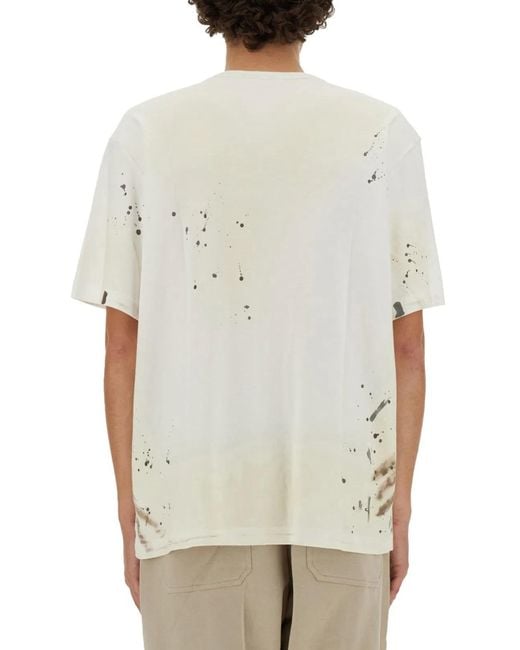 Helmut Lang White T-Shirt With Print for men