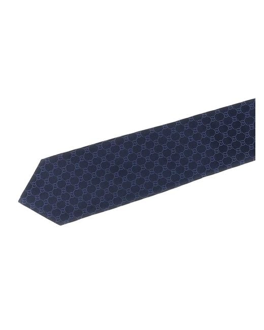 Gucci Blue 'Double G' Tie for men