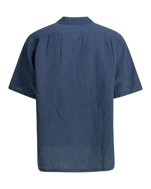 Beams Plus Blue Casual Linen Shirt for men