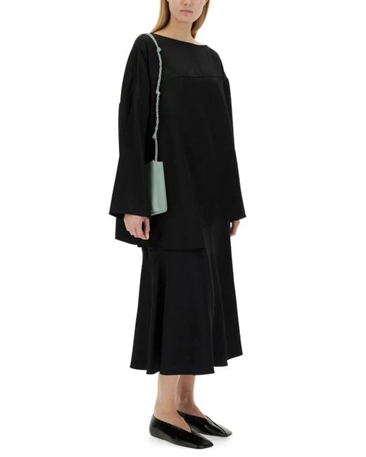 Jil Sander Black Asymmetrical Top