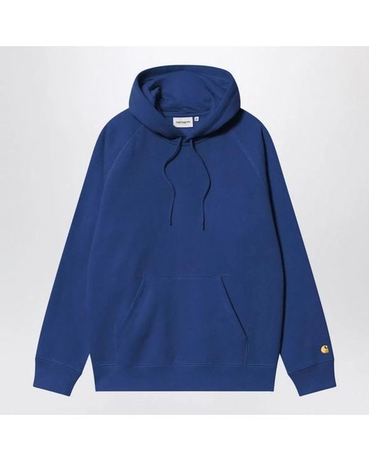 Carhartt Blue Wolfsbane/ Hooded Chase Sweatshirt for men
