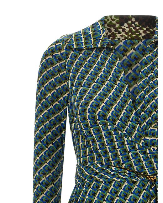 Diane von Furstenberg Green 'Phoenix' Reversible Dress