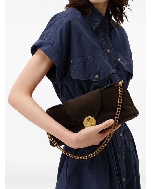 Versace Brown Moka Leather Cluch Bag