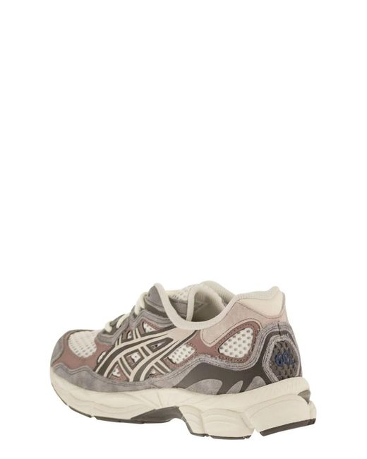 Asics Gray Multicolour Leather Sneakers