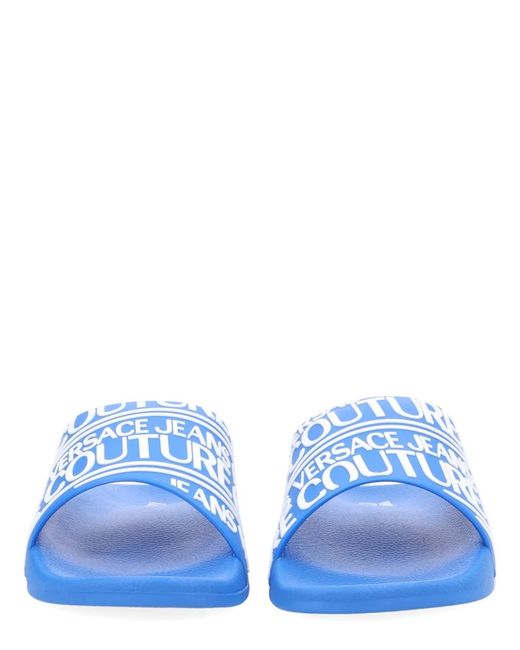 Versace Jeans Couture Blue Elastane Flats for men