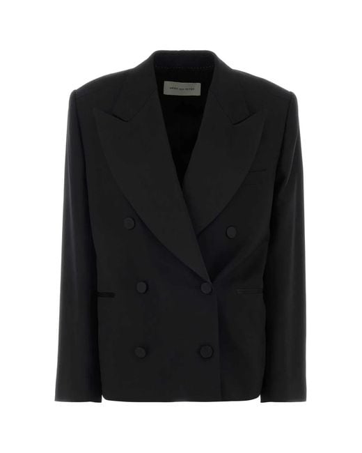 Dries Van Noten Black 01030-Bosea Tux 3249 W W Jacket