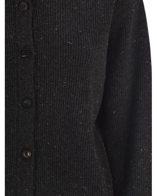 Peserico Black Cardigan With Buttons
