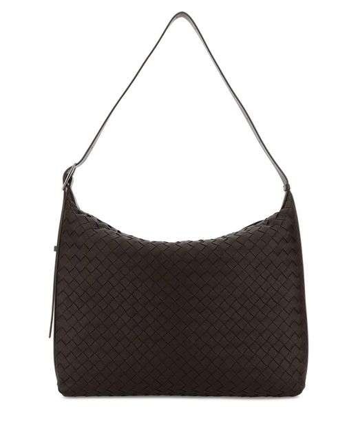 Bottega Veneta Black Leather Traveller Shoulder Bag for men