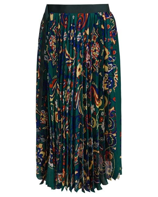 Sacai Green Polyester Skirts