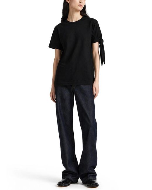 J.W. Anderson Black T-Shirt Con Nodo