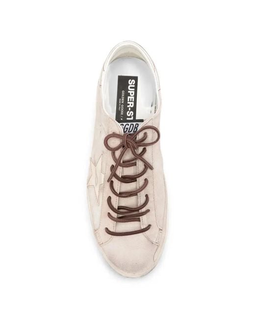 Golden Goose Deluxe Brand White "Superstar" Suede Upper Toe And Tongue Laminated Star And Heel for men