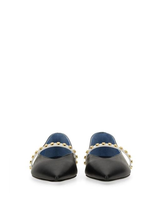 McQueen Blue Lamb Flats