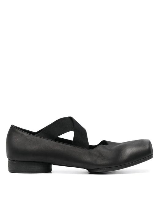 Uma Wang Black Leather Ballarinas