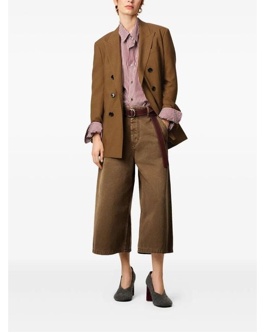 AMI Brown Double-Breasted Wool Jacket