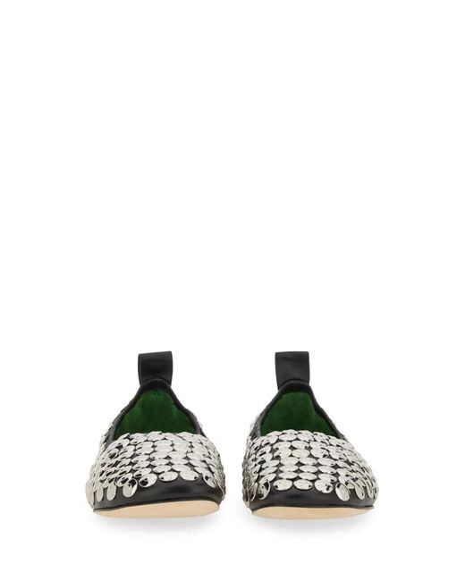 Tory Burch White Bovine Leather Flats