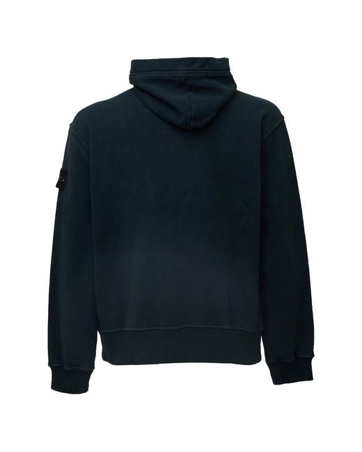 Stone Island Blue Hoodie Sweater for men