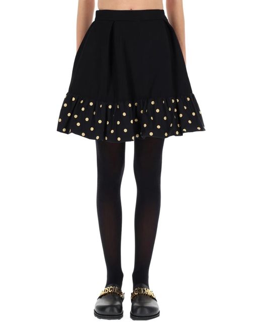 Moschino Black "Polka Dots" Skirt