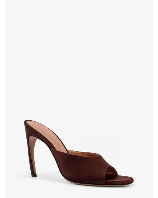The Attico Brown Betta Satin Sandals