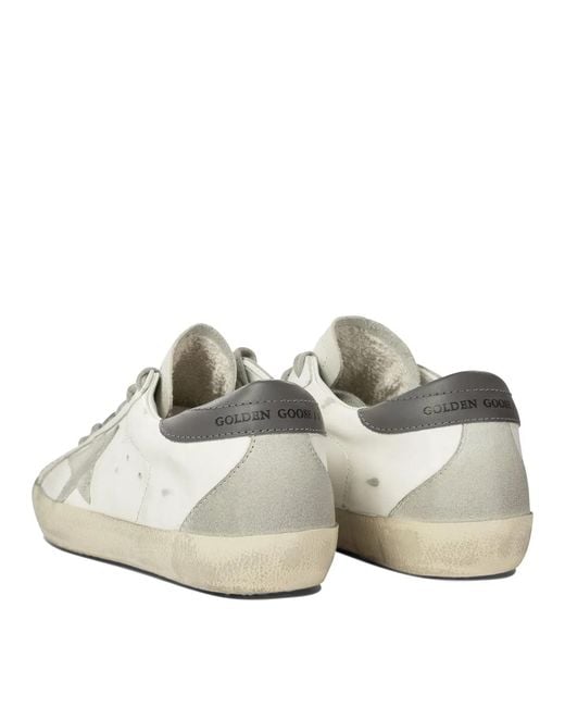 Golden Goose Deluxe Brand White "Super-Star" Low-Top Sneakers