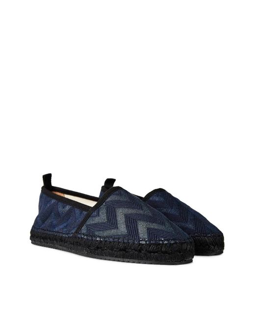 Missoni Blue Elle Wave Zig Zag Espadrilles