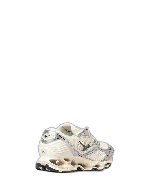 Mizuno White Leather Wave Prophecy Ls Sport Sneakers