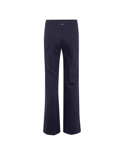 Twinset Blue Viscose Pantalone Wide Leg Pants